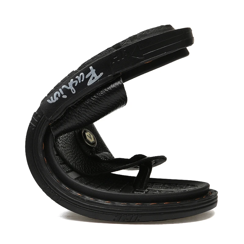 

Cowhide Mens Summer Shoes Men Beach Slippers Man Casual Shoes Flat Outdoor Home Sandals Male Swimming Sport Sneaker Flip Flops