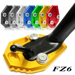 For Yamaha FZ6S2 FZ6-S2 ABS 2004 2005 2006 2007 2008 2009 Motorcycle CNC Foot Kickstand Side Stand Enlarge Plate Extension Pad