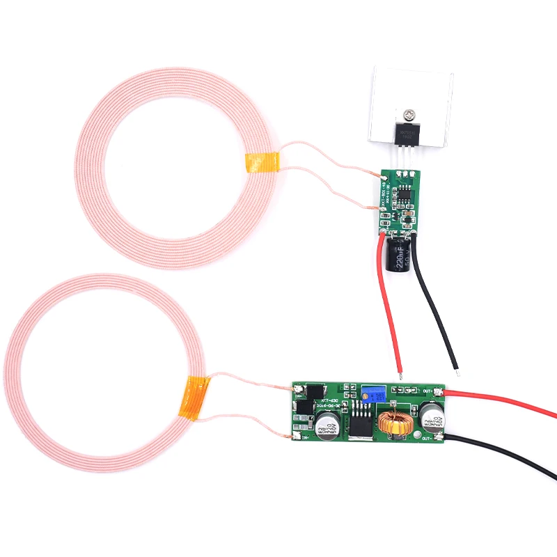 

12V2A High Power 8mm-18mm Wireless Power Supply Module Solution Circuit Transmission Voltage 24V