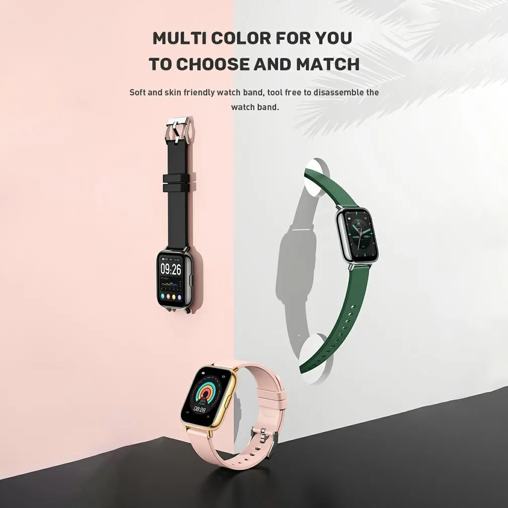 

Rogbid watch 2S 1.65 Inch Smartwatch Full Touch Multi-Sport Modes Heart Rate Monitoring Music Control Message Reminder