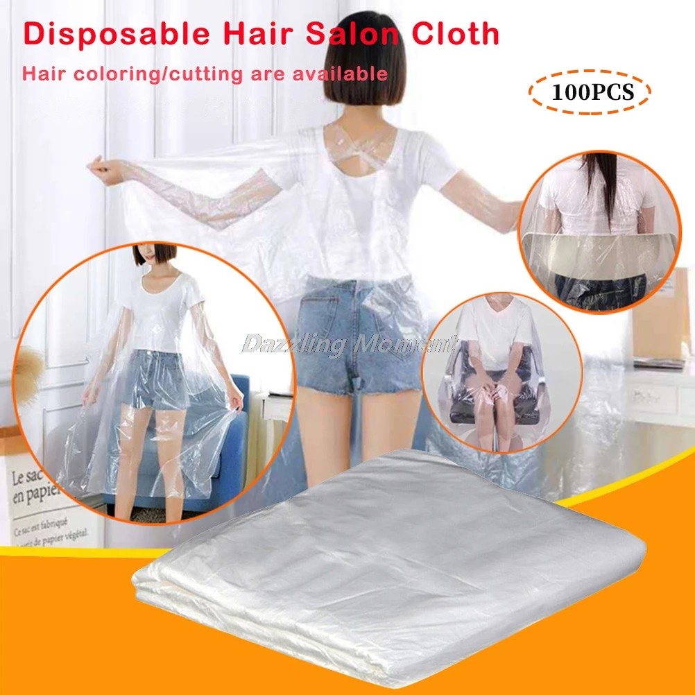 

100PCS Disposable Salon Barber Hairdressing Shawl Cape Cloth Cloak Waterproof