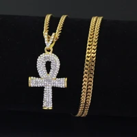hot selling cuban chain jewelry cross pendant necklace mens and womens pendants can be wholesale