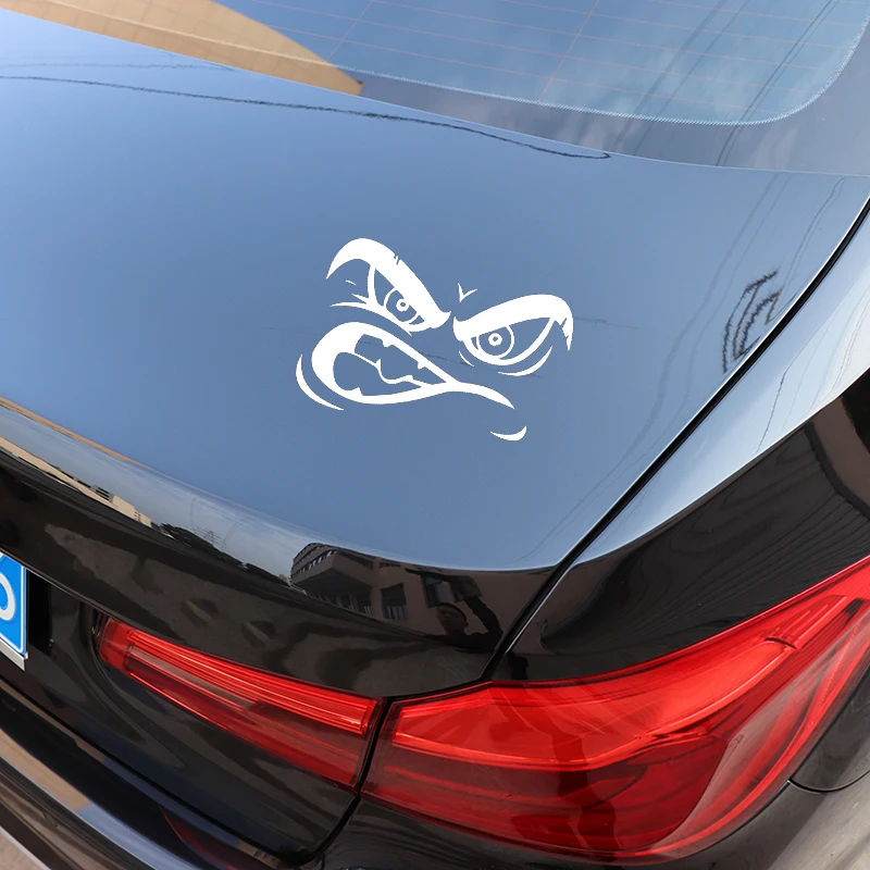 

16.8X11.9CM Angry Expression Fashion Window Trunk Decoration Decal Car Sticker