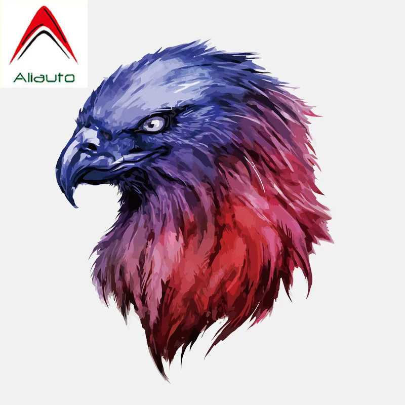

Автомобильная наклейка Aliauto, ручная роспись, акварель, голова Орла, ПВХ, Водонепроницаемые Светоотражающие креативные наклейки, 15 см * 12 см