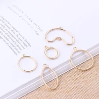 diy earrings accessories alloy geometric circle ellipse irregular modeling earrings handmade material earrings pendant