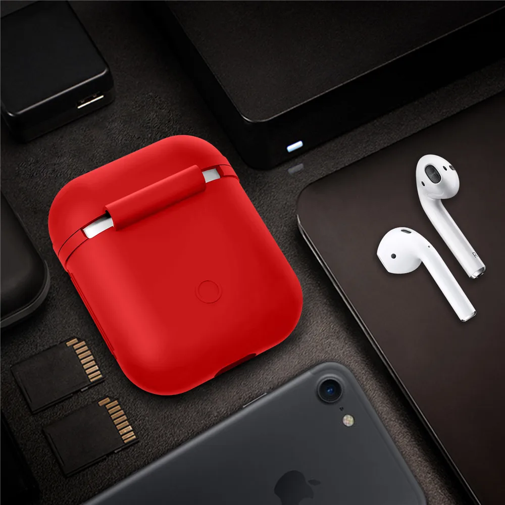 Мягкий силиконовый чехол, наушники для Apple Airpods, Bluetooth, беспроводные наушники, коробка для телефона Air Pods, вкладыши наушников, сумка