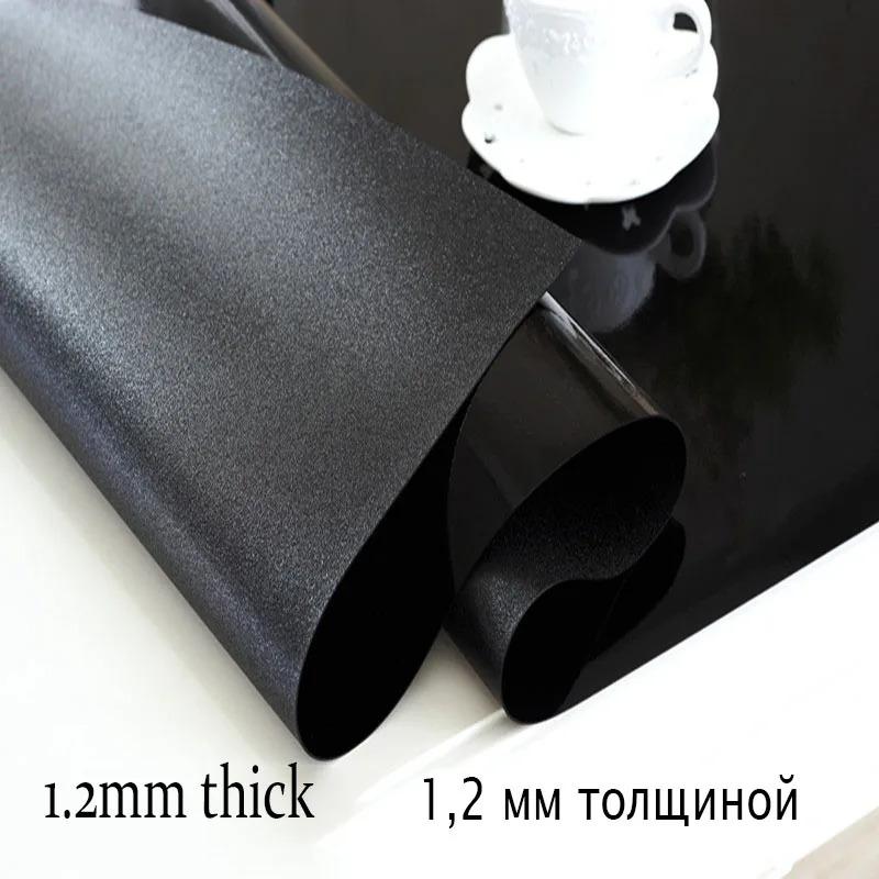 Черная скатерть для кухонного стола QQPQGG непрозрачный пластик мягкое стекло