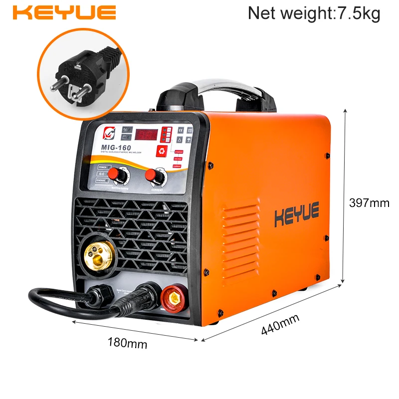 KEYUE MIG 200 DC 220 в 5 кг проволочный газ без газа самозащищенный инвертор сварочный