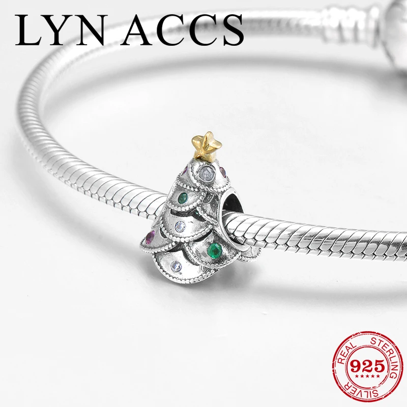 Счастливый Фестиваль рождественские деревья стерлингового серебра 925 красочные