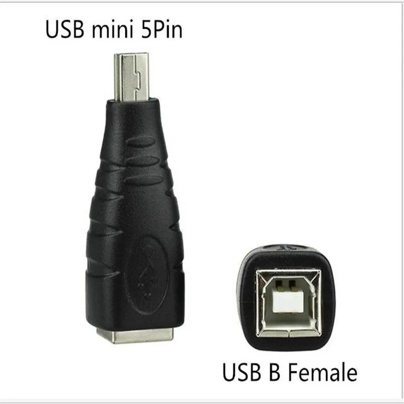 USB 2 0 B Женский Кабель для принтера к mini 5Pin male BF/Mini 5P адаптер Android мобильного