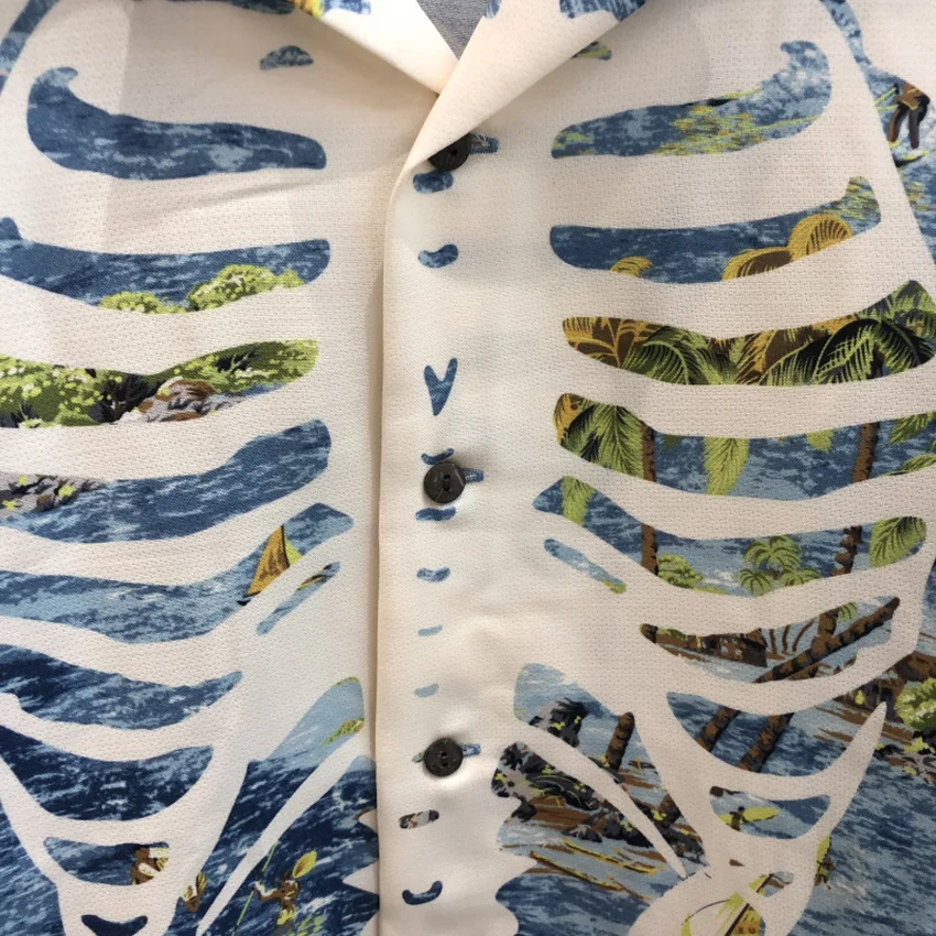 

2021fw Bone Printing Men Women 1:1 High-quality Beach Style Tees KAPITAL Shirts longsleeve Shirt