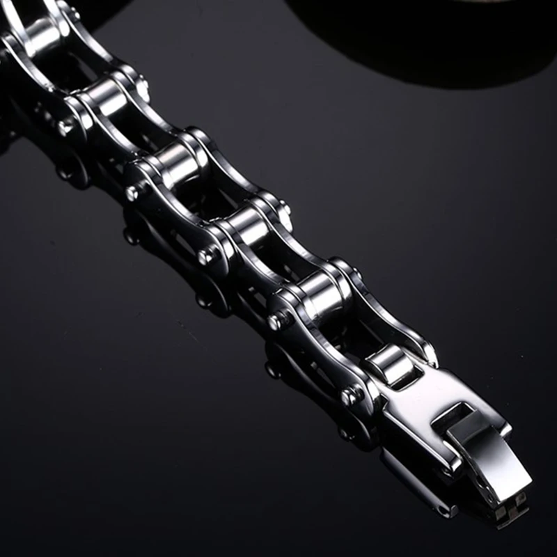 Модный браслет из нержавеющей стали серебряный цвет Байкерская велосипедная