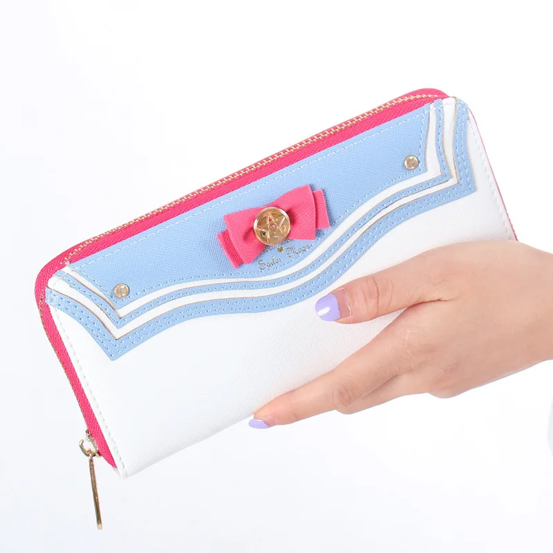 Дизайнерский Длинный кошелек Kawaii Moon из искусственной кожи в новом стиле женские