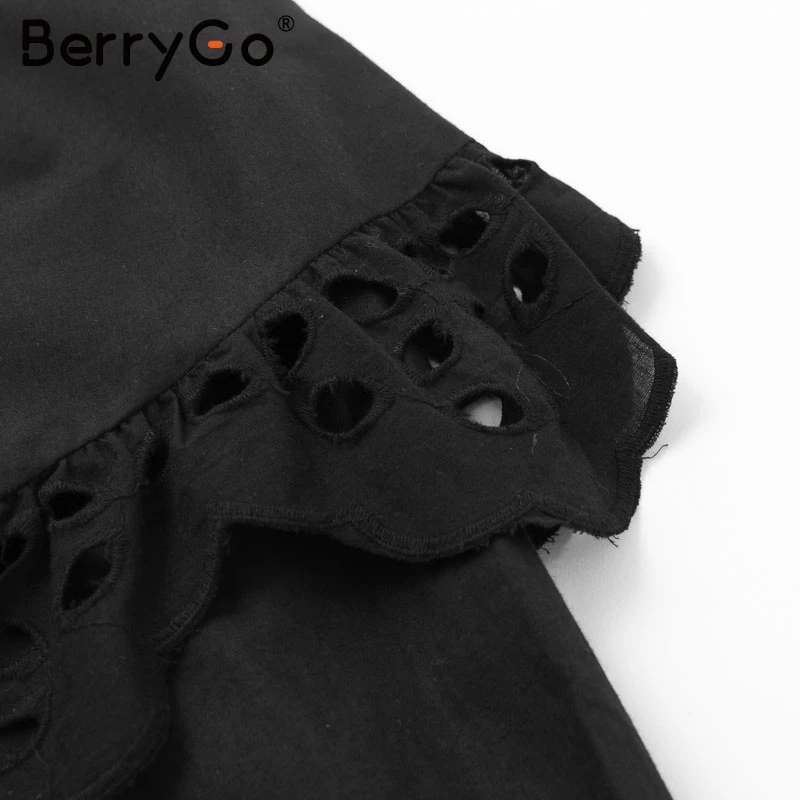 BerryGo Повседневная Уличная одежда с длинным рукавом платье Элегантное офисное