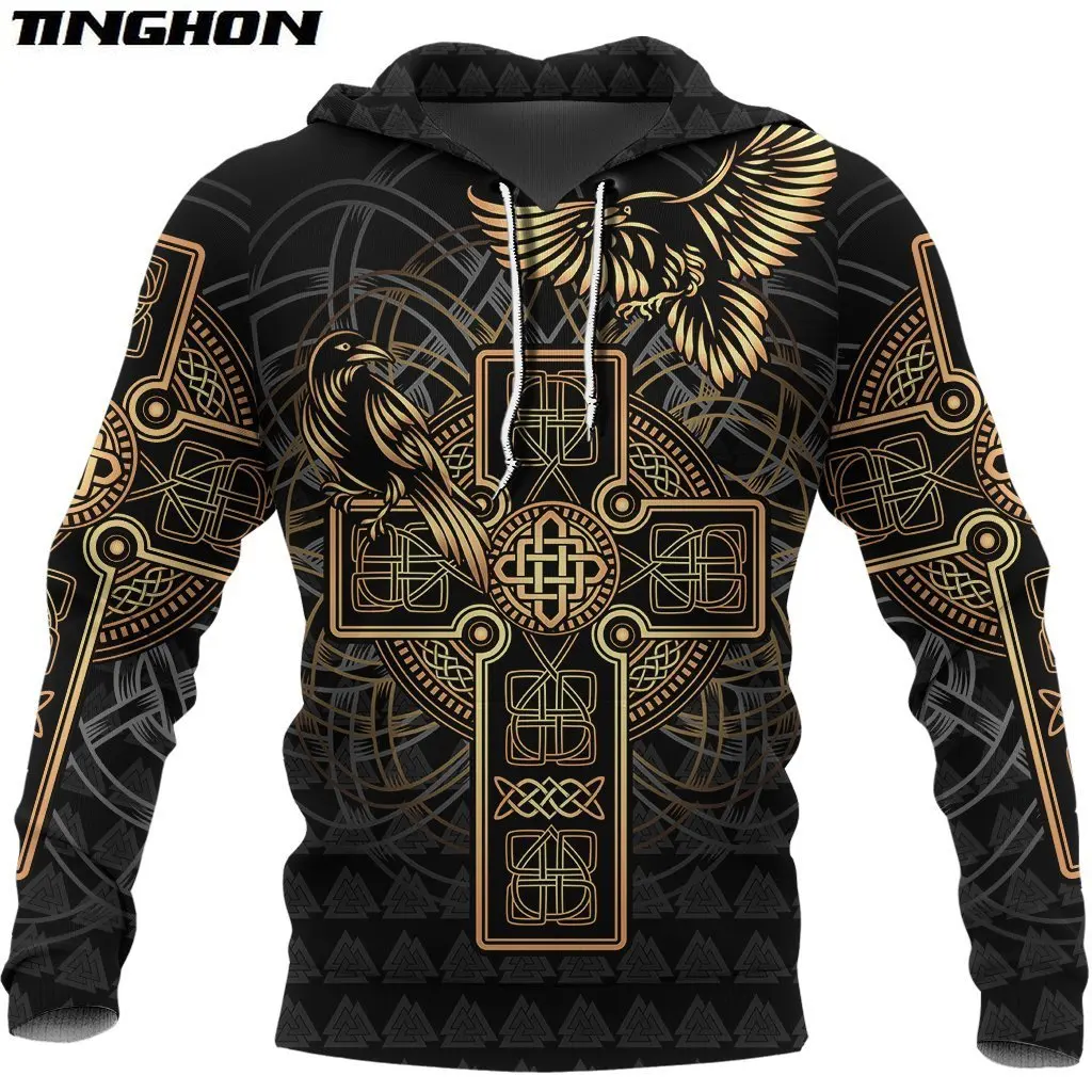 

Viking Odin's Raven Tattoo 3D full Printing Autumn Men Hoodie Unisex Luxury Hooded Sweatshirt Casual Jacket Tracksuits XY48
