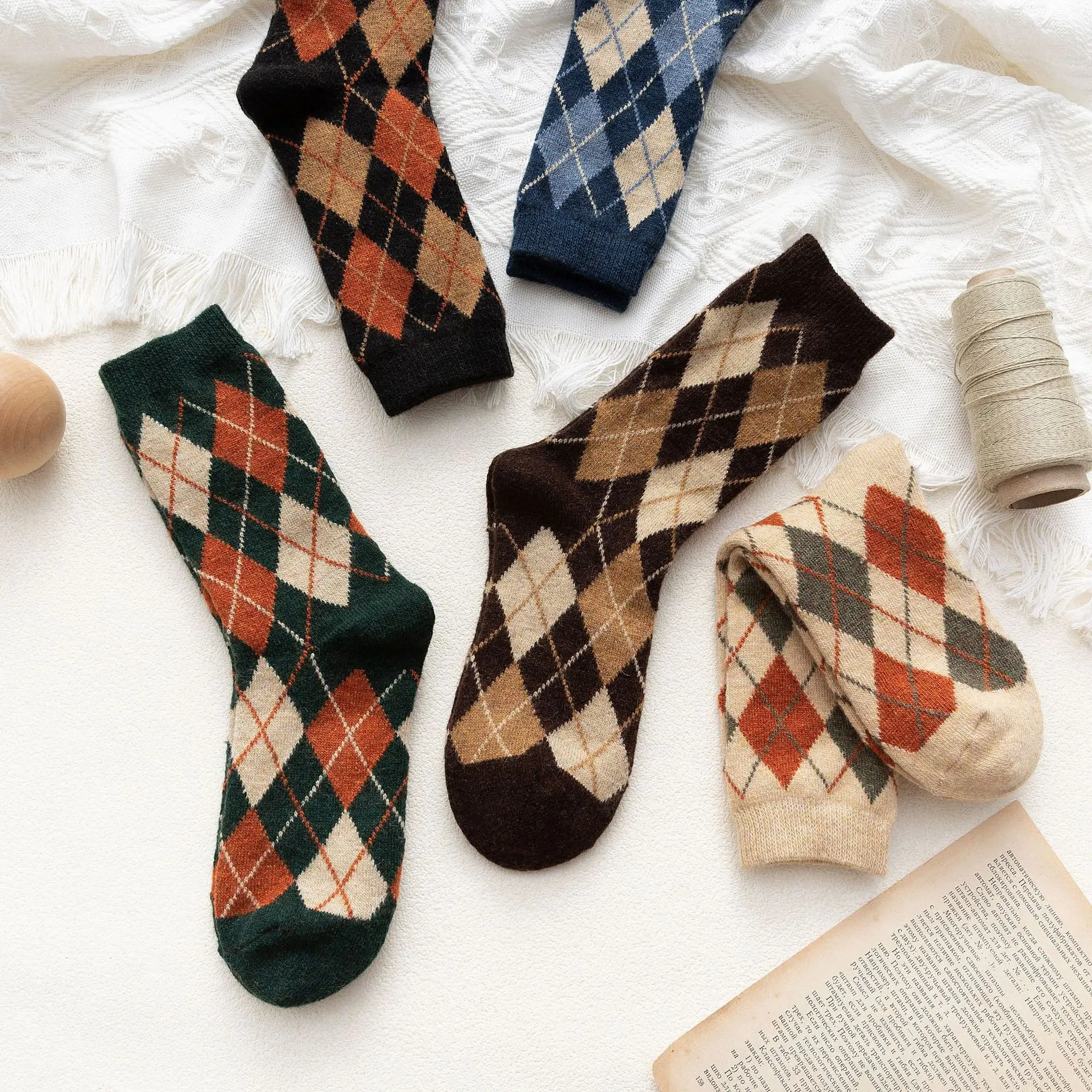 10 Pair  Winter Warm Thicken Socks Men Women Wool Cashmere Snow Black Skin Seamless Sock Velvet Soft Boots Floor Sleeping Socks