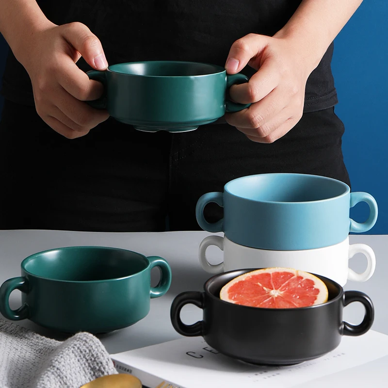 Скандинавская бинауральная керамическая чаша для выпечки украшение дома