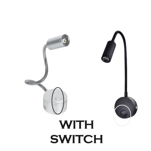 1 Вт 3 настенные светодиодные шланги гибкая прикроватная лампа для дома отеля