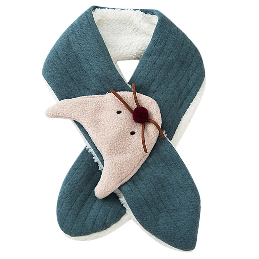 Мягкий детский зимний шарф для мальчиков и девочек бархатный милый теплый с