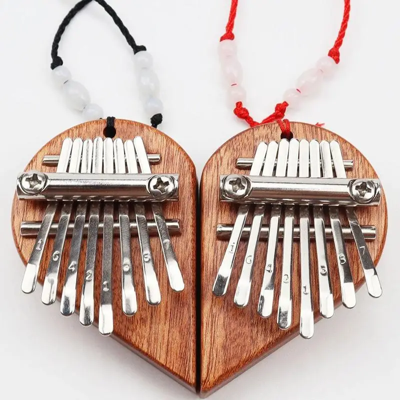 Мини-пианино Kalimba 8 клавиш с ремешком портативный музыкальный кулон Marimba подарок