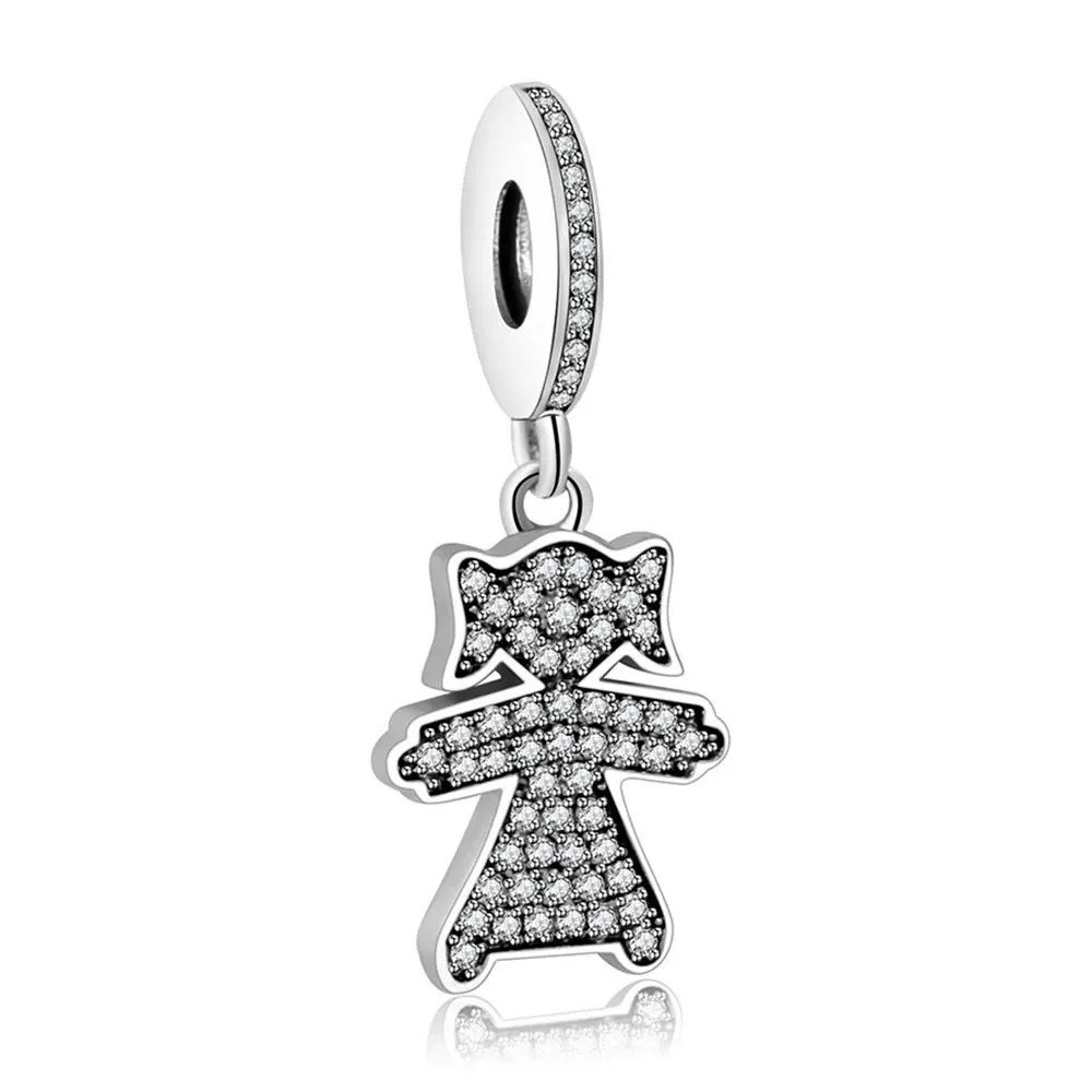 Женский шарм браслет из серебра 925 пробы с Шармами|original pandora|original pandora charmscharm beads |