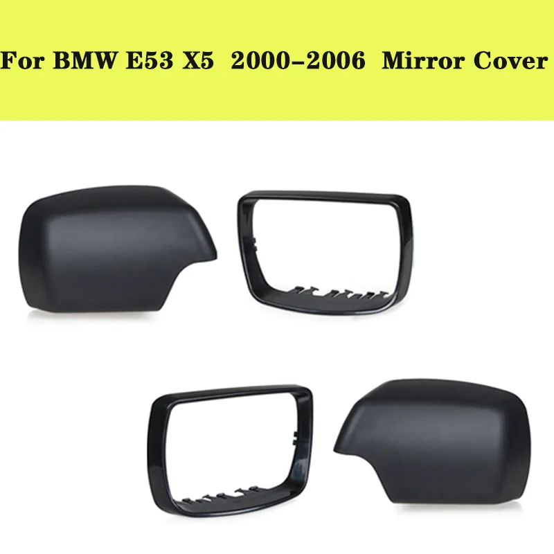 For BMW E53 X5 Left &Right Side Door Mirror Cover Cap 2000-2006 Rearview Mirror Trim Ring