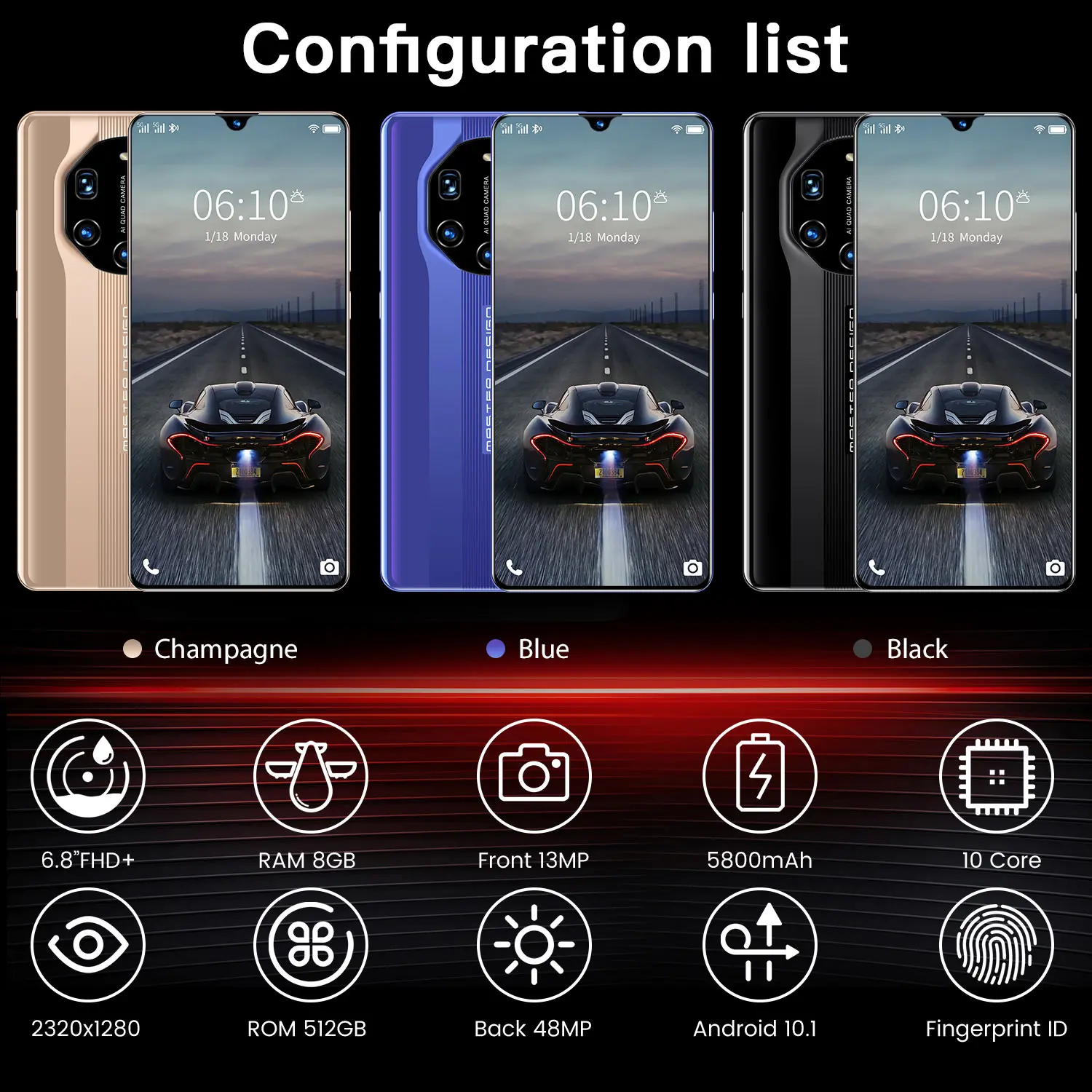 

MT40RS, Android, MT6799, 8 + 512 , 13 + 48 , , , SIM