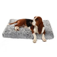 dog bed crate pad deluxe plush soft pet beds washable anti slip kennel bed for large medium small dogs and cats 4 sizes