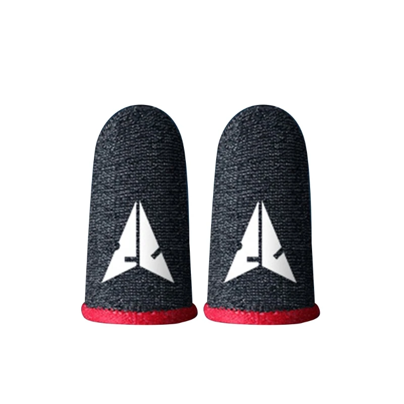 

P8DF 2xConductive Fiber Finger Sleeves Non-slip Breathable Gaming Gloves for -iPhone/An-droid/i OS Mobile Phone/Tablets