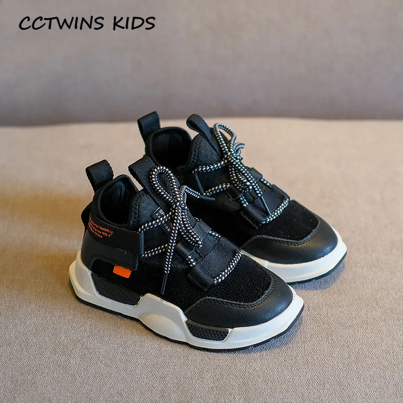 Черный CCTWINS/детская обувь; коллекция года; сезон осень; модные спортивные кроссовки для маленьких мальчиков; Детские повседневные кроссовки; сетчатая обувь для девочек; FS3060 - Цвет: Черный