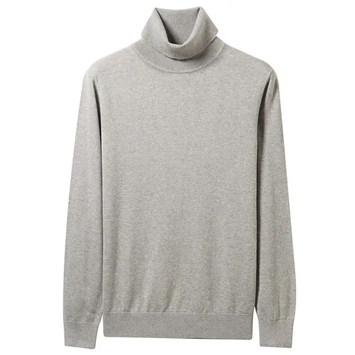 03Grey Giordano мужской джемпер с круглым высоким воротом,из натурального хлопка - Цвет: 03Grey