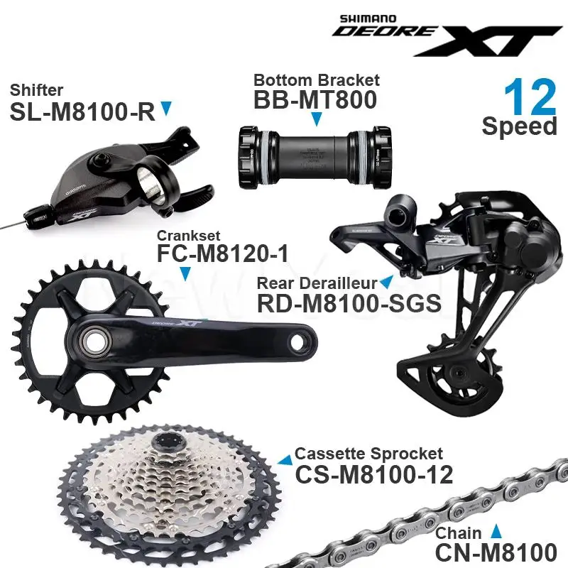 Переключатель передач SHIMANO DEORE XT M8100 12 В кассета SGS 10-51T | Спорт и развлечения