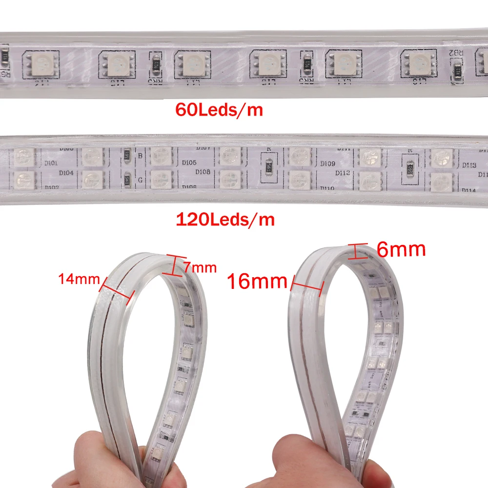 220V RGB Светодиодные ленты светильник с 1500 Вт 24 клавиши контроллер 5050 60/120