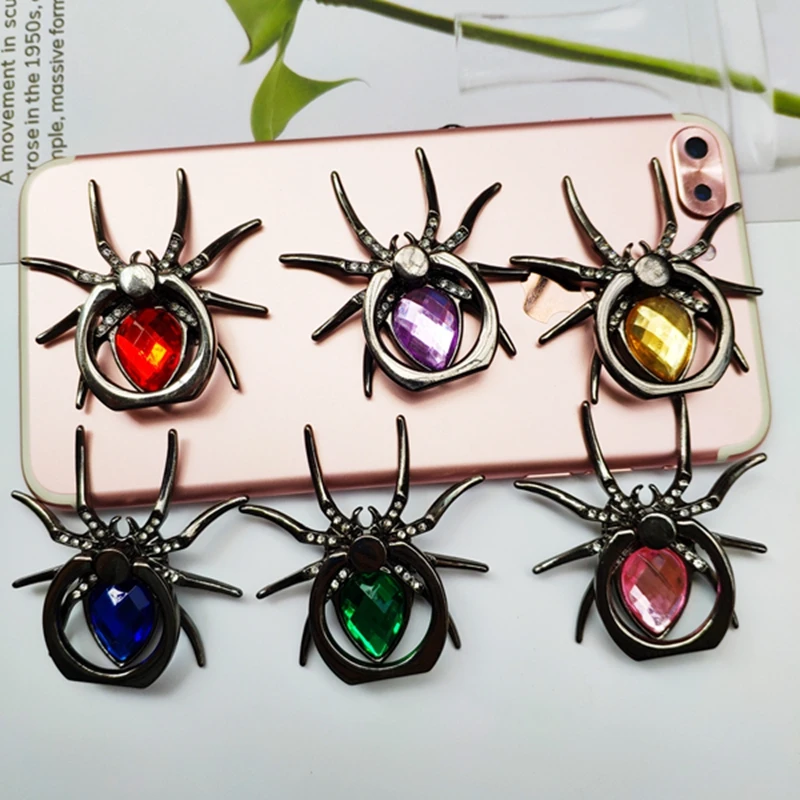 

Mobile Phone Universal Metal Spider Finger Ring For iphone Huawei Samsung For Xiaomi Redmi Moto Bling Diamond Phone Holder Stand