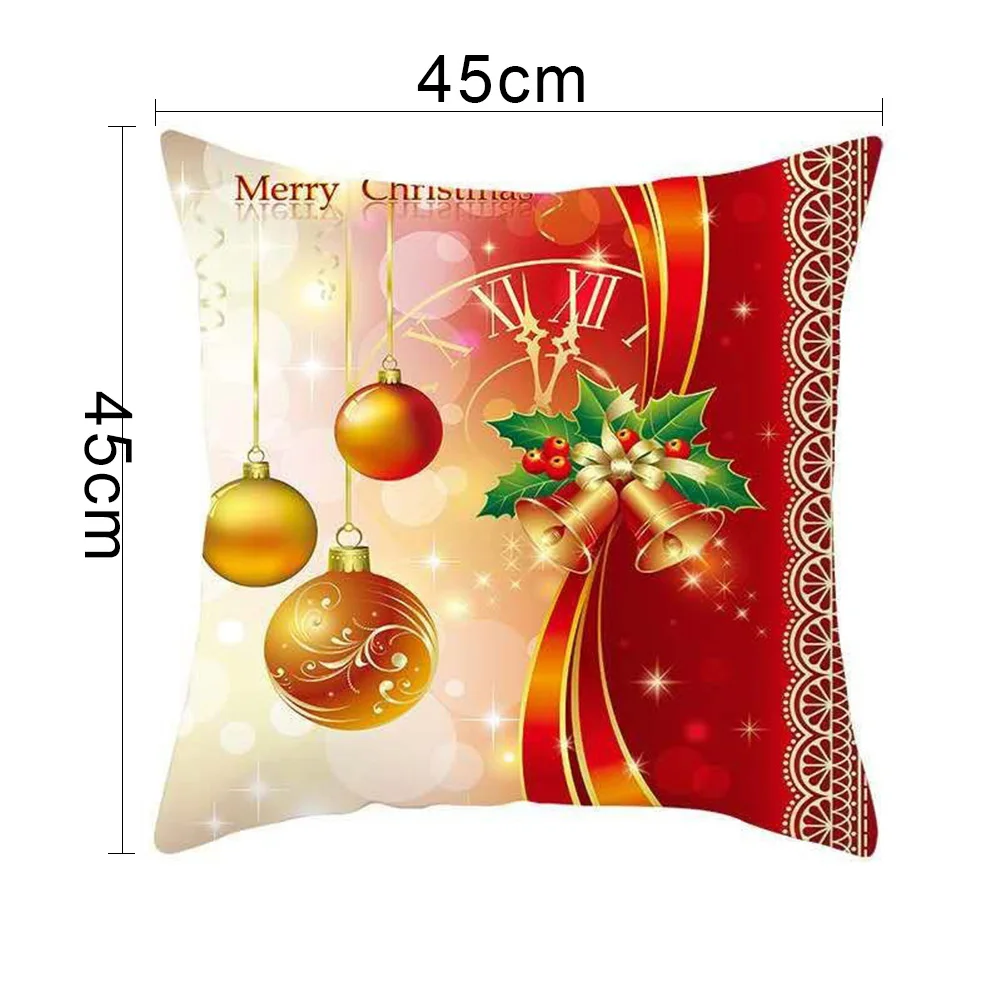 

1PCS Xmas Red Pillow Case Santa Claus Cushion Cover Christmas Decor Home Ornament Merry Christmas Decoration Home Decor