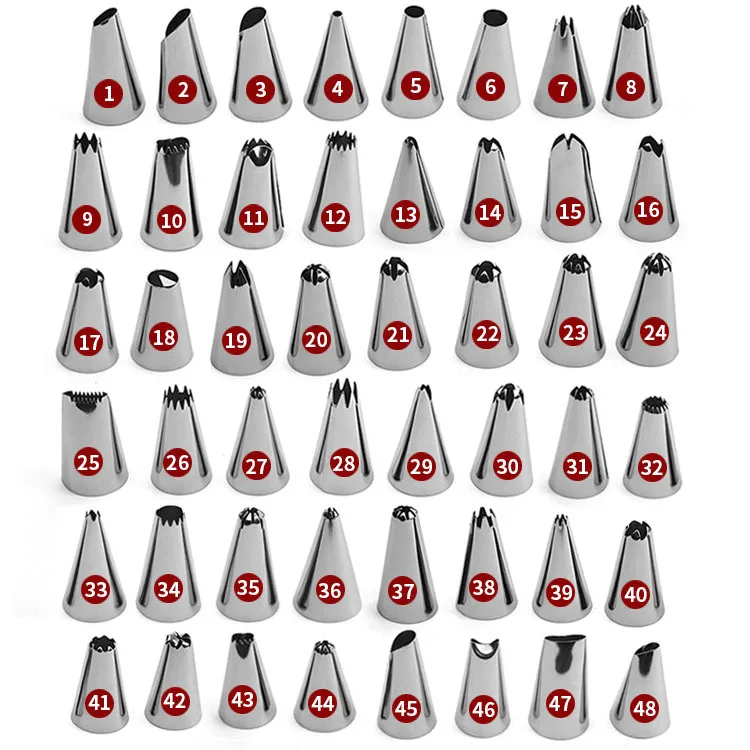 

Decorating Mouth Set 6-12-24-48 Butter Mouth Set Cookie Flower Mouth Cake Decorating Set Baking Tools