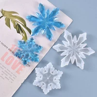 diy crafts jewelry making tools snowflake pendant casting silicone mould christmas ornaments crystal epoxy resin mold drop ship
