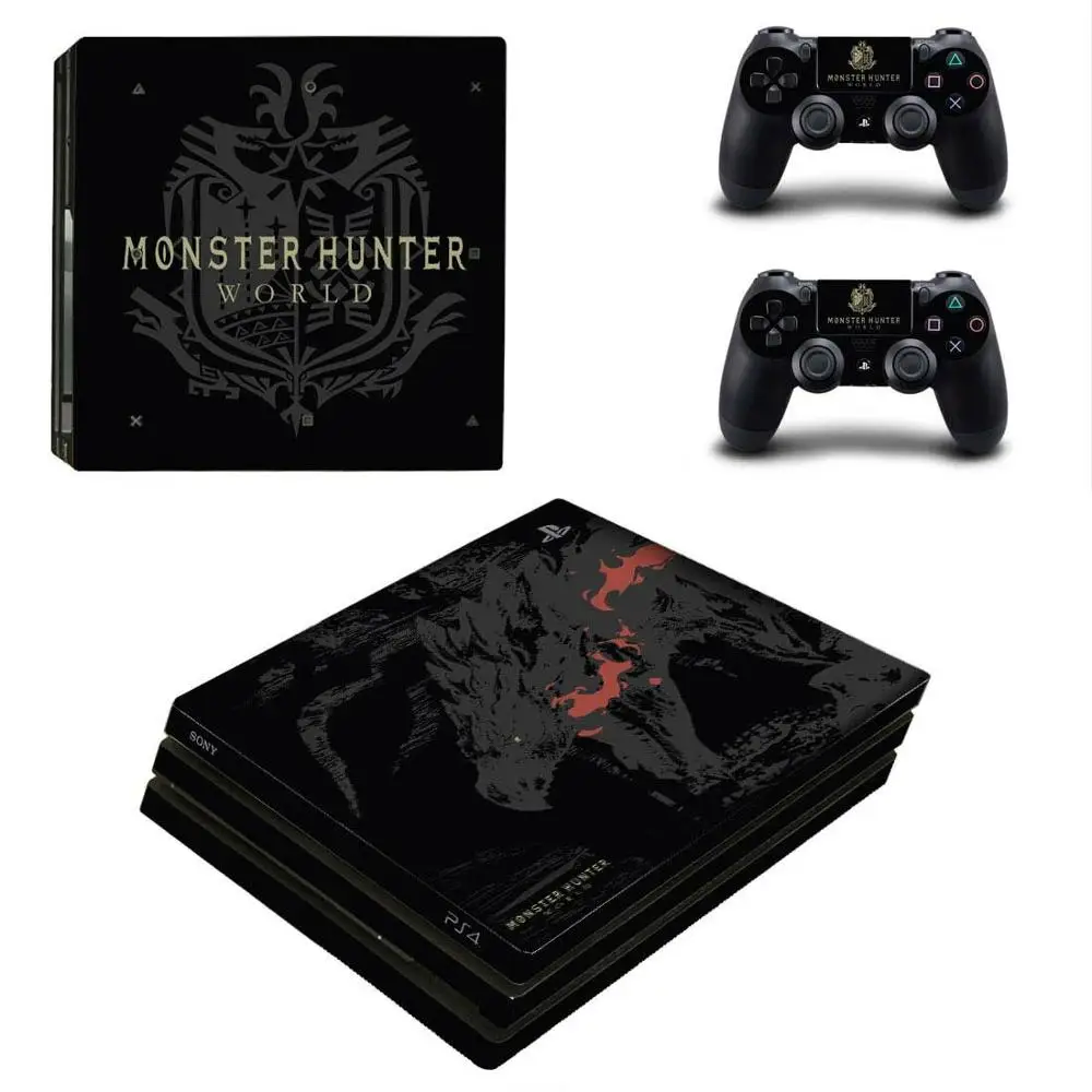 Виниловая наклейка на консоль и контроллер Monster Hunter World PS4 Pro от AliExpress WW