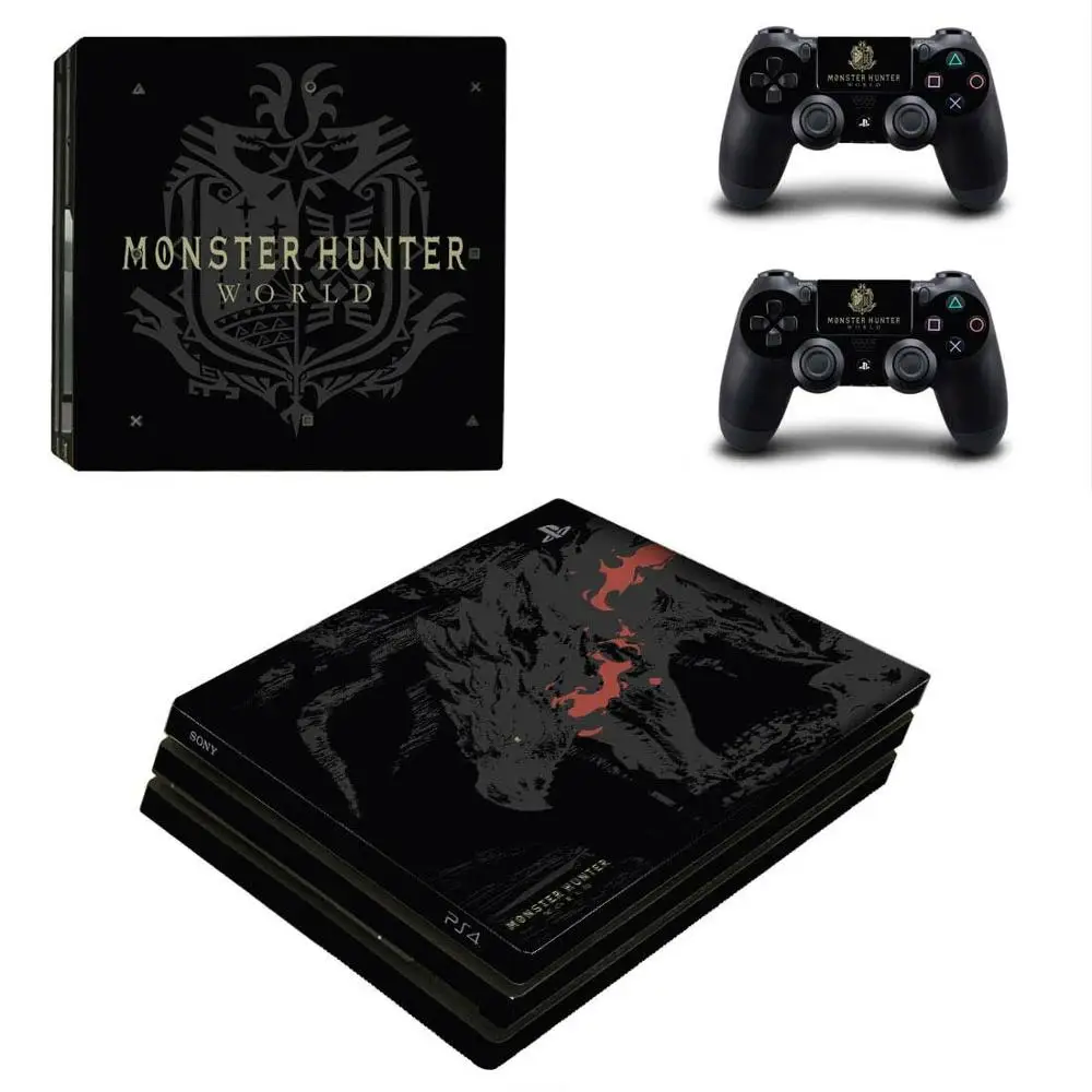 

Виниловая наклейка на консоль и контроллер Monster Hunter World PS4 Pro