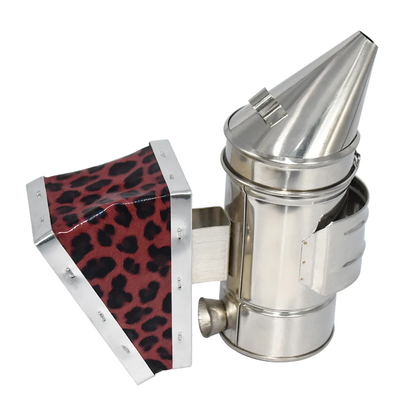 Herramientas de apicultura Manual de acero inoxidable Kit de transmisor de humo de abeja herramienta de apicultura pulverizador para Apicultura-1