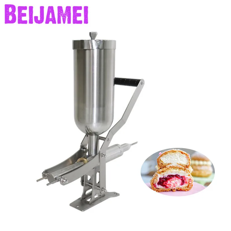 

BEIJAMEI 5L Commercial Churros Filler Jam Cream Sauce Honey Filling Machine Stainless Steel Chocolate Churro Injector