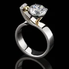 Модное кольцо MFY с белым цирконом, креативное ювелирное изделие с цифрами 6, кольцо с австрийским кристаллом, открытое регулируемое кольцо для женщин и девушек, новинка, скидки от магазина