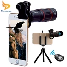 Универсальный комплект объективов для камеры телефона 18x телеобъектив, штатив, дистанционный затвор для iPhone Samsung большинства смартфонов