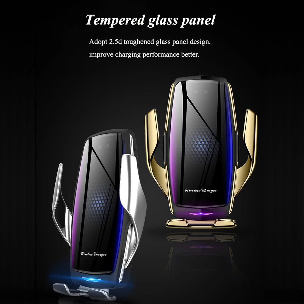 

Air Purifier Car Wireless Charger Qi Automatic Clamp Fast Charge Mount for Huawei P30Pro Mate30 Iphone11 XR XS MAX X