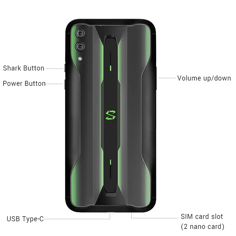 Глобальная версия Xiaomi Black Shark 2 Pro Snapdragon 855 Plus Восьмиядерный 8 Гб 128 ГБ игровой