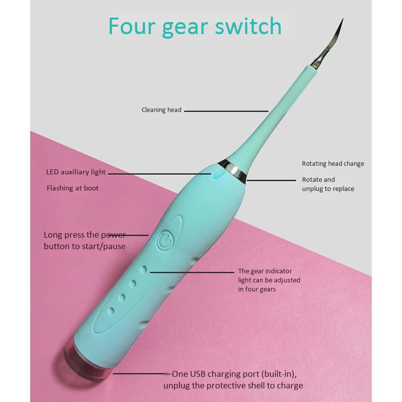 

Electric Calculus Remover Teeth Whitening Cleaning Tartar Scraper Tooth Polisher Stain Eraser