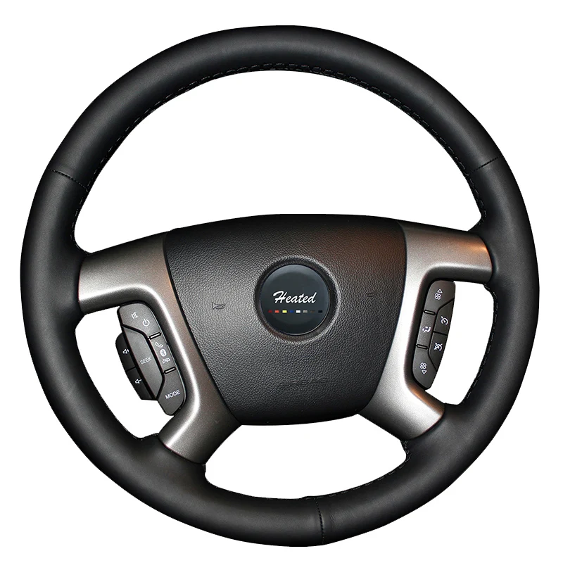 Оплетка на руль из натуральной кожи для Chevrolet Captiva 2007 2014 Silverado GMC Sierra 2013 Daewoo Winstorm|on the