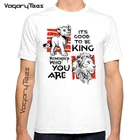 Новая летняя футболка с мультяшным принтом льва короля, Мужская модная повседневная футболка в стиле Харадзюку, милые футболки с графическим принтом, топы, одежда