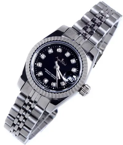 

New Women Stainless Steel Sapphire Watch Lady Automatic Mechanical Diamond Silver Gold Rome Black Blue Datejust 26mm AAA+