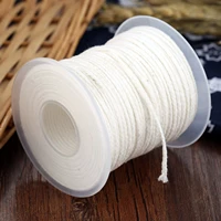 1 spool of unwaxed cotton square braid candle wicks candle wax core 61m x 2mm for candle making craft diy candle wicks supplies